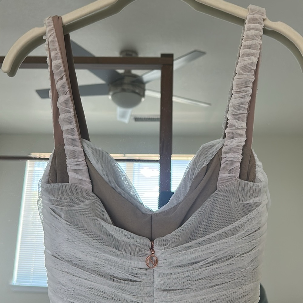 Nookie “Dita” Mesh Midi White/Nude Dress M NWT - Picture 10 of 12